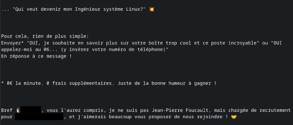 Ho la vache !
Je ne sais pas quoi dire,
j'en rigole encore ! :D
